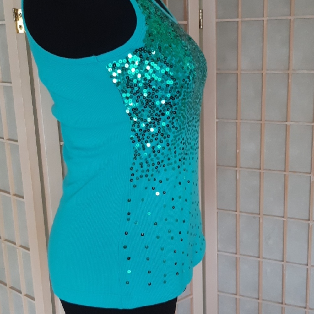 Green sequined tank top mermaid special - Picture 6 of 6